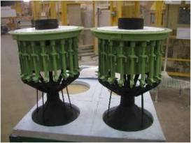 Les grappes de cire à la fin du montage.